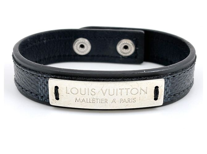 Bracciale Rigido Louis Vuitton Pruitt Nero Blu navy - vista 2