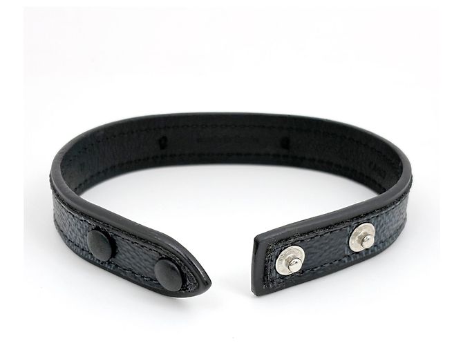 Bracciale Rigido Louis Vuitton Pruitt Nero Blu navy - vista 3