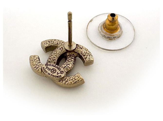 Orecchini a lobo Chanel placcati in oro con strass D'oro - vista 3
