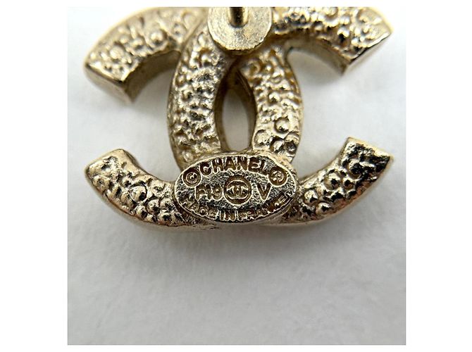 Orecchini a lobo Chanel placcati in oro con strass D'oro - vista 5