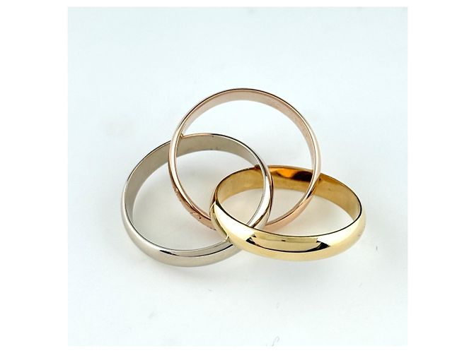 Cartier Trinity Ring 18K Gold Rosa Weiß und Gelb - Ansicht 3