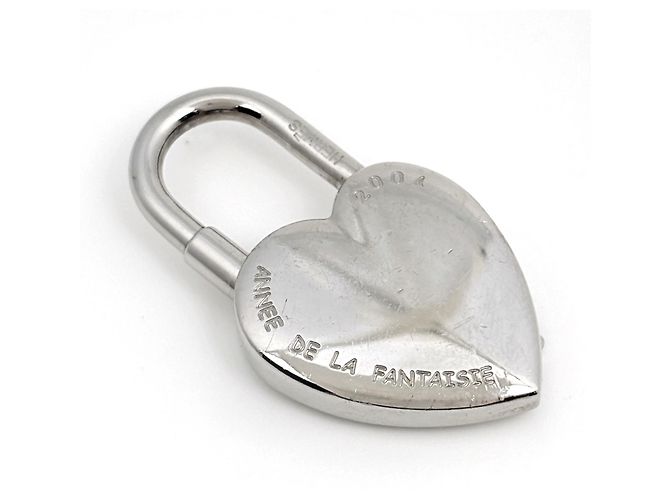 Hermès Hermes Bag Charm Viviride Heart Pendant Argento - vista 2