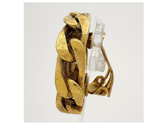 Orecchini a clip Chanel placcati oro con strass D'oro - vista 2