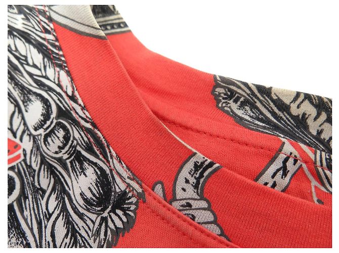Hermès ABITO TUNICA HERMES STAMPATO M 40 IN COTONE ROSSO - vista 12