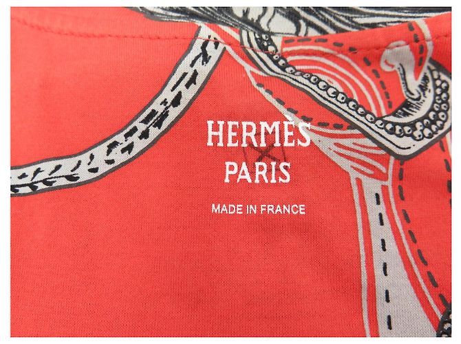 Hermès ABITO TUNICA HERMES STAMPATO M 40 IN COTONE ROSSO - vista 8