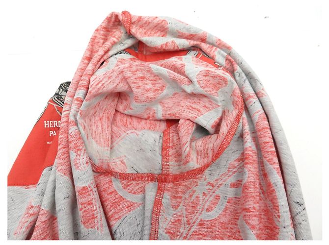 Hermès ABITO TUNICA HERMES STAMPATO M 40 IN COTONE ROSSO - vista 9