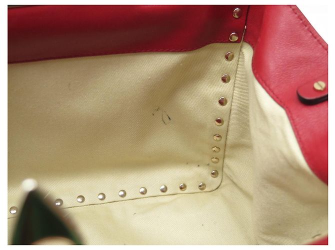 BORSA A MANO VALENTINO ROCKSTUD IW2B0037BOL IN PELLE ROSSA BORSA A TRACCOLLA - vista 13