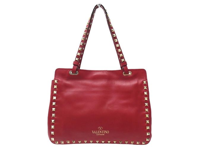 BORSA A MANO VALENTINO ROCKSTUD IW2B0037BOL IN PELLE ROSSA BORSA A TRACCOLLA - vista 2