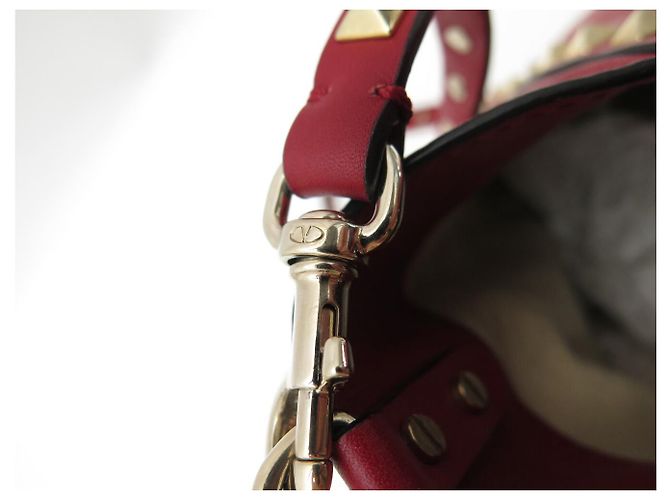 BORSA A MANO VALENTINO ROCKSTUD IW2B0037BOL IN PELLE ROSSA BORSA A TRACCOLLA - vista 6