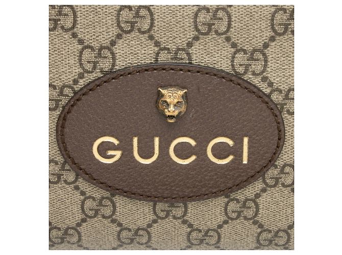 Gucci GG Supreme Neo Vintage Messenger Castaño Beige - vista 9