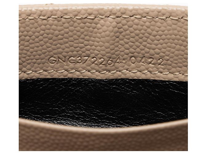 Portefeuille Monogramme Saint Laurent Matelassé Grain de Poudre Marron Beige - vue 4