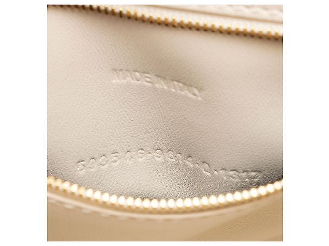 Balenciaga Hourglass Small Top Handle in pelle di vitello embossed croc lucida Marrone Beige - vista 6