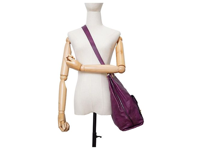 Louis Vuitton Leather Hobos Metis Porpora - vista 7