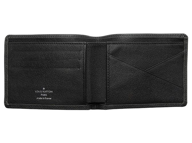 Portafoglio Multiple in pelle Taiga Louis Vuitton Nero - vista 5