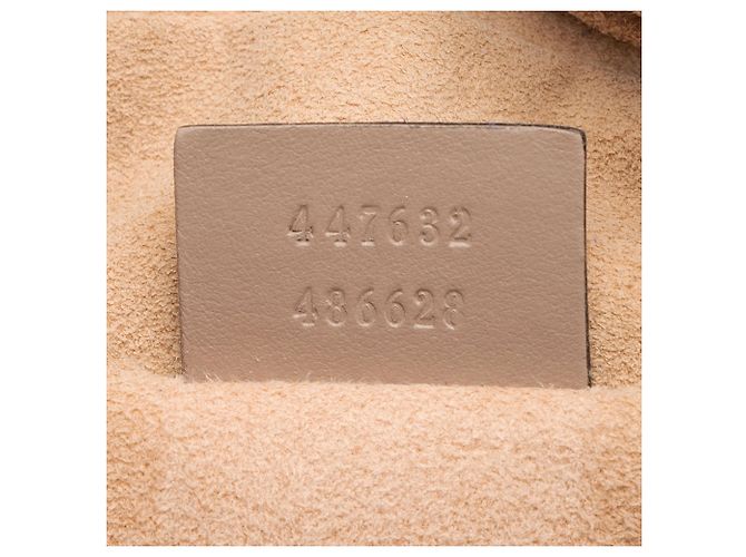Bolso pequeño GG Marmont de piel matelassé Gucci Castaño Beige - vista 6