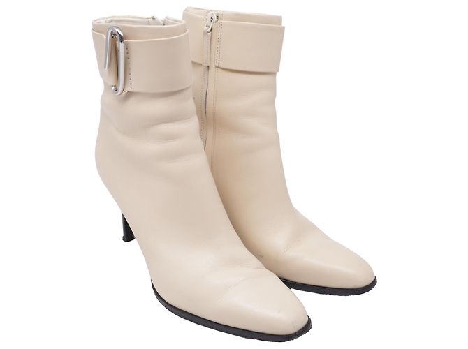 Botines de tacón Alix de 3.1 Phillip Lim en cuero crema Blanco Crudo - vista 3