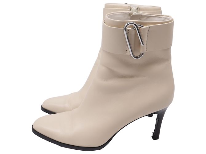 Botines de tacón Alix de 3.1 Phillip Lim en cuero crema Blanco Crudo - vista 4