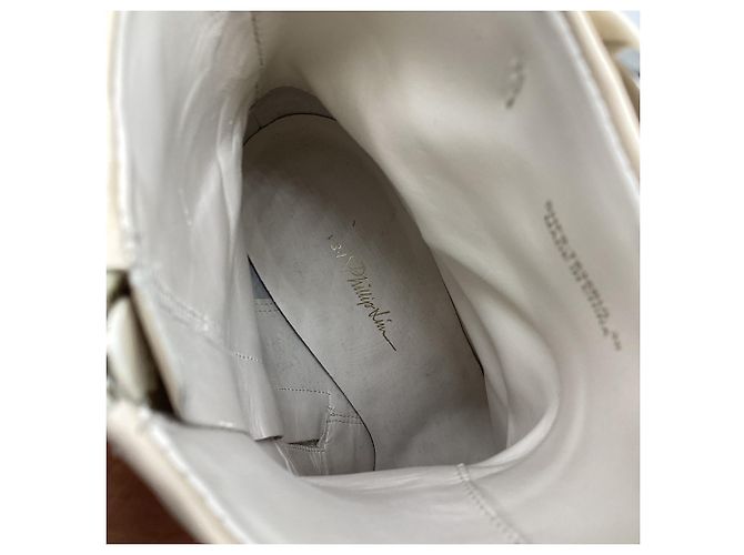Botines de tacón Alix de 3.1 Phillip Lim en cuero crema Blanco Crudo - vista 7