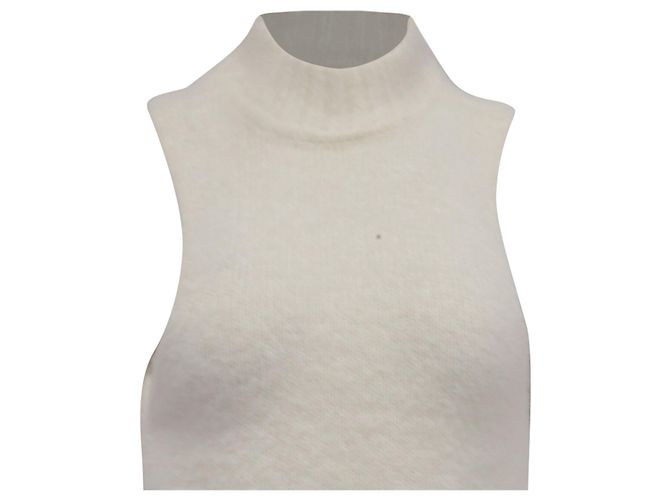 Autre Marque Top sem mangas com gola alta LPA em nylon branco Cru - vista 2