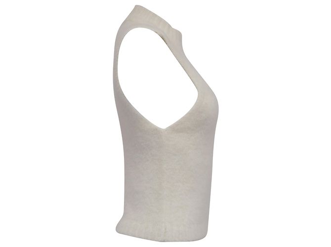Autre Marque Top sem mangas com gola alta LPA em nylon branco Cru - vista 3