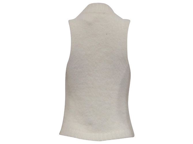Autre Marque Top sem mangas com gola alta LPA em nylon branco Cru - vista 4