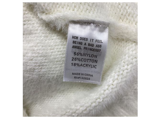 Autre Marque Top sem mangas com gola alta LPA em nylon branco Cru - vista 5