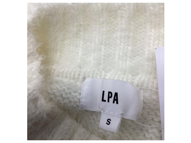 Autre Marque Top sem mangas com gola alta LPA em nylon branco Cru - vista 7