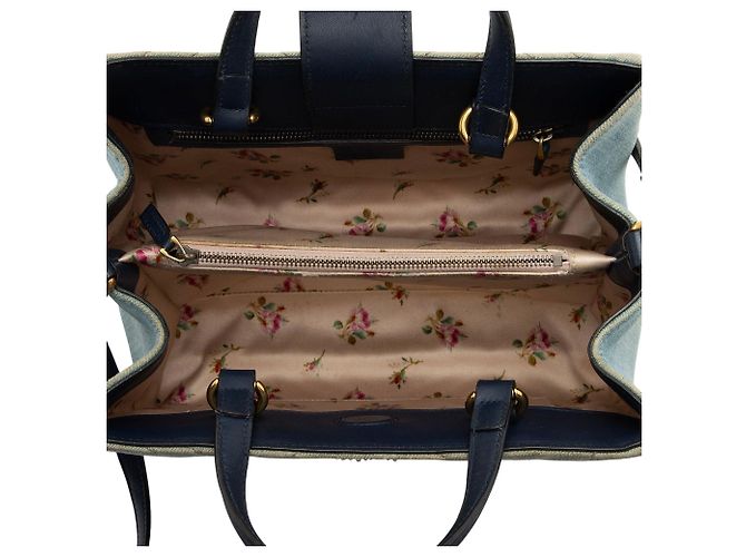 Gucci Matelasse Denim Pearl GG Marmont Small Tote Blau - Ansicht 7