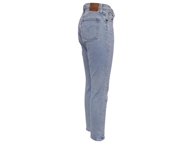 Vaqueros Cropped Slim-Fit Levi's en algodón azul claro - vista 2