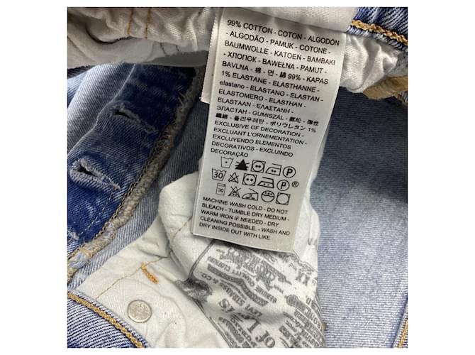 Vaqueros Cropped Slim-Fit Levi's en algodón azul claro - vista 4
