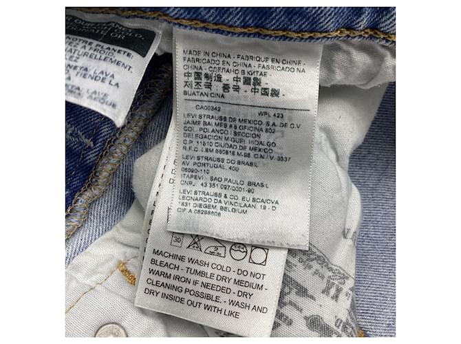 Vaqueros Cropped Slim-Fit Levi's en algodón azul claro - vista 5