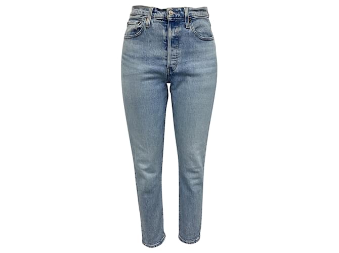 Vaqueros Cropped Slim-Fit Levi's en algodón azul claro - vista 7
