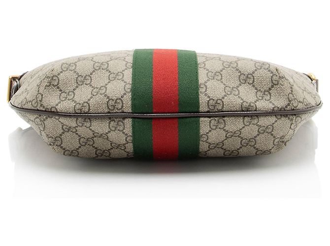 Borsa a tracolla media Gucci GG Supreme Ophidia Marrone Beige - vista 4