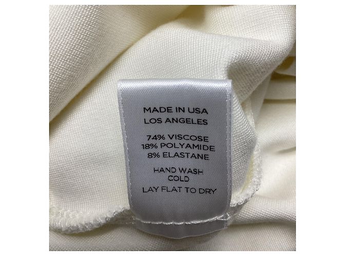 Autre Marque Falda midi Leset con abertura lateral en viscosa blanca Blanco Crudo - vista 4