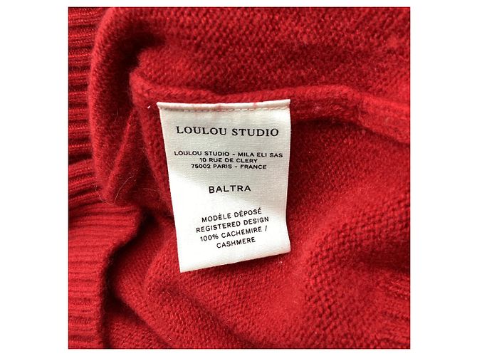 Autre Marque Pull Safi LouLou Studio en cachemire rouge - vue 6