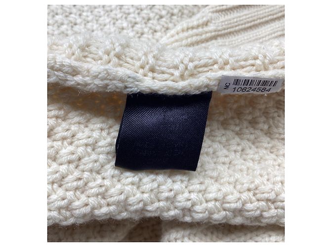 Autre Marque Kaschmir-Rollkragenpullover mit Totenkopf-Motiv in Cream Cashmere Weiß Roh - Ansicht 5