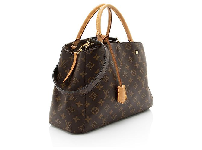 Borsa Tote Louis Vuitton Monogram Canvas Montaigne MM Marrone - vista 2
