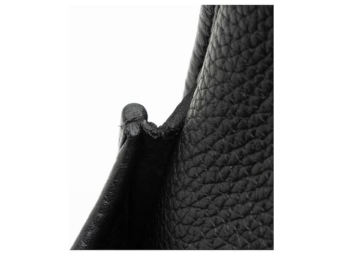 Hermès Borsa a tracolla Hermes Taurillon Clemence Evelyne III PM Nero - vista 10