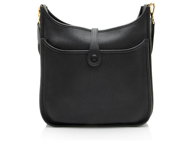 Hermès Borsa a tracolla Hermes Taurillon Clemence Evelyne III PM Nero - vista 3