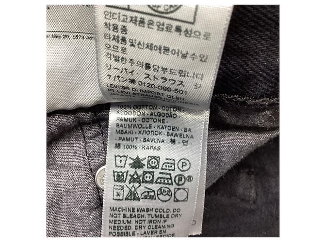Jeans Levi's Slim-Fit Cropped in cotone nero Stampa python - vista 4