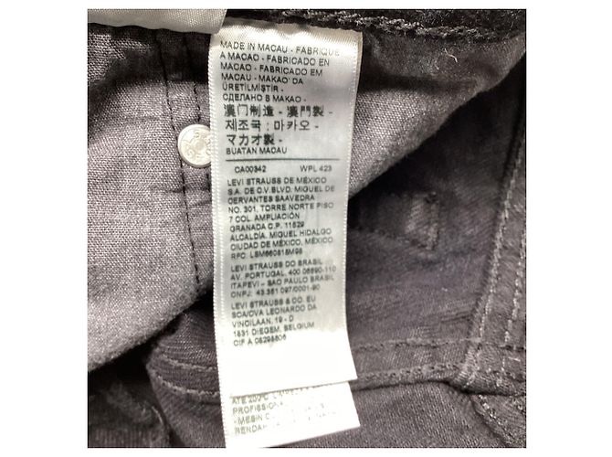 Jeans Levi's Slim-Fit Cropped in cotone nero Stampa python - vista 5