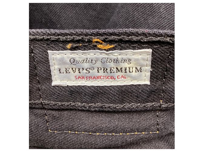 Jeans Levi's Slim-Fit Cropped in cotone nero Stampa python - vista 6