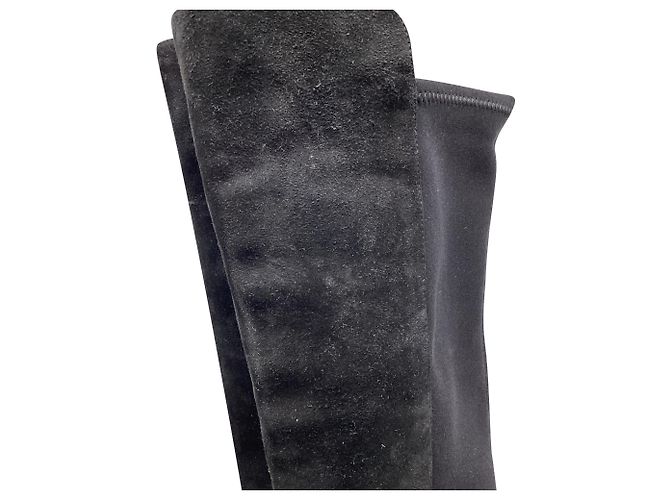 Stivali sopra il ginocchio Stuart Weitzman Reserve in camoscio nero - vista 11