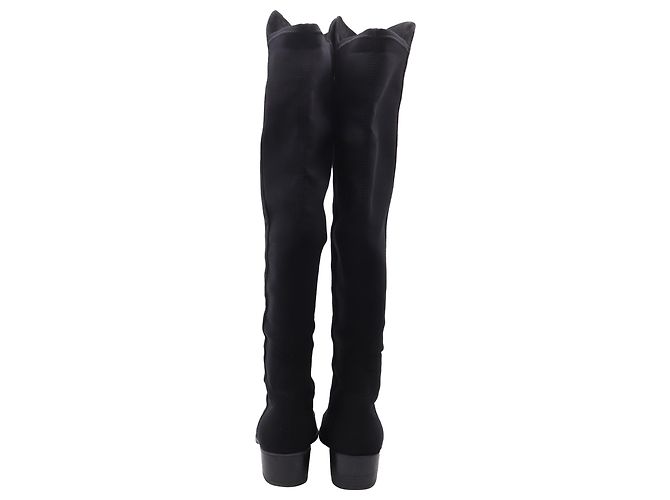 Stivali sopra il ginocchio Stuart Weitzman Reserve in camoscio nero - vista 5