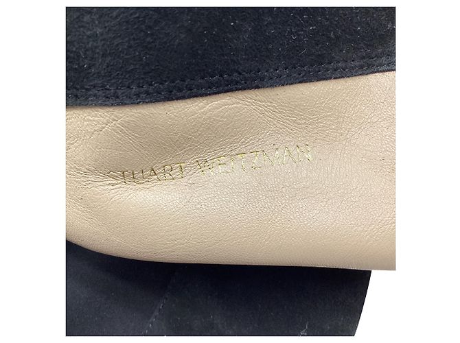Stivali sopra il ginocchio Stuart Weitzman Reserve in camoscio nero - vista 7