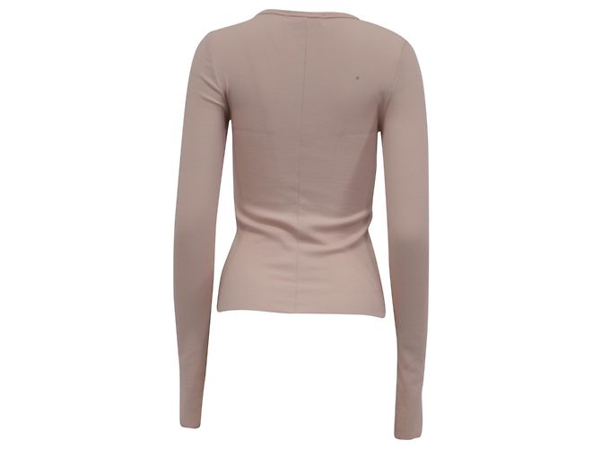 Autre Marque Éterne Langarmshirt aus Rippstrick aus hellrosa Baumwolle Pink - Ansicht 4