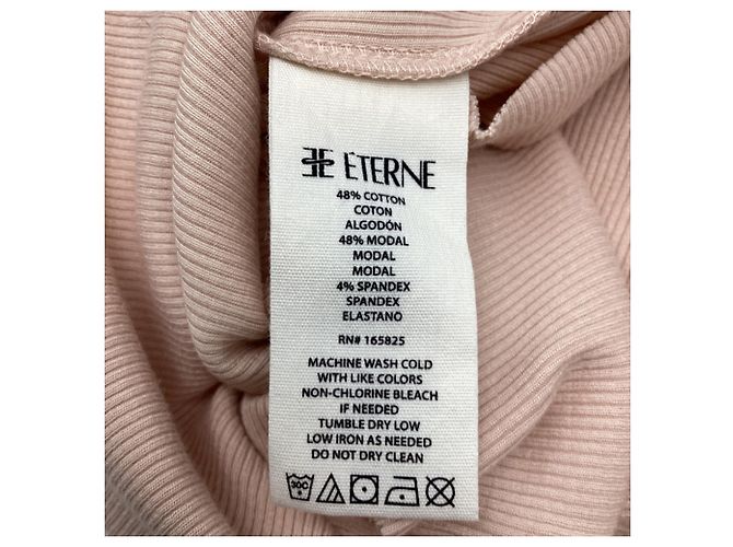 Autre Marque Éterne Langarmshirt aus Rippstrick aus hellrosa Baumwolle Pink - Ansicht 5