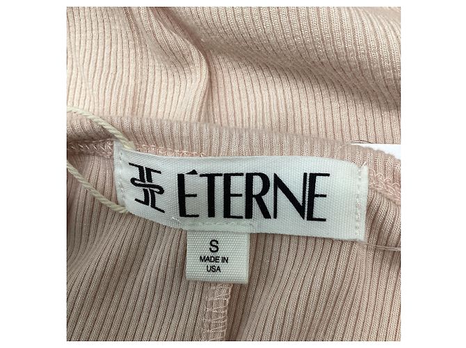 Autre Marque Éterne Langarmshirt aus Rippstrick aus hellrosa Baumwolle Pink - Ansicht 6