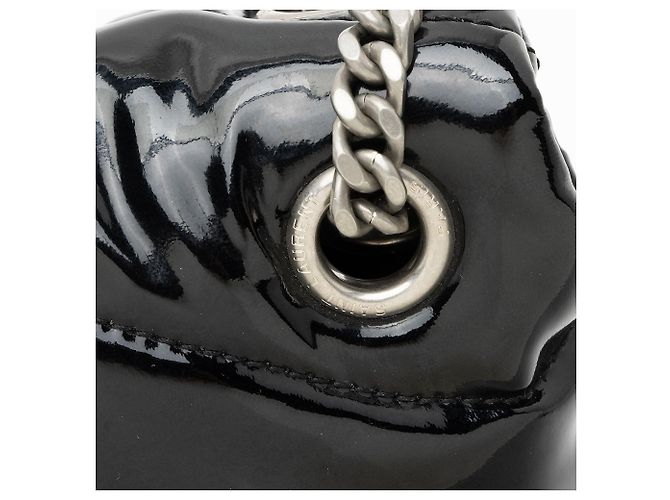 Borsa a spalla LouLou Small in pelle verniciata monogram Saint Laurent Nero - vista 10