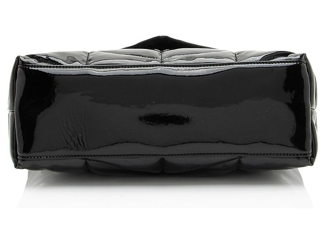 Borsa a spalla LouLou Small in pelle verniciata monogram Saint Laurent Nero - vista 4